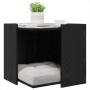 Cubículo para caja de arena de gato Roble negro 53 x 53 x 51 cm