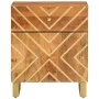 Mesita de noche madera maciza mango marrón y negro 50x33x60 c de vidaXL, Mesitas de noche - Ref: Foro24-356791, Precio: 65,75...
