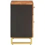 Mesita de noche madera maciza mango marrón y negro 50x33x60 c de vidaXL, Mesitas de noche - Ref: Foro24-356791, Precio: 65,75...