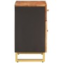 Nachttisch aus massivem Mangoholz, braun und schwarz, 50 x 33 x 60 cm von vidaXL, Nachttische - Ref: Foro24-356791, Preis: 66...