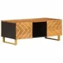 Solid black mango wood coffee table brown 100x54x40 cm by vidaXL, Coffee table - Ref: Foro24-356795, Price: 96,91 €, Discount: %