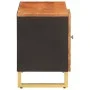 Black brown mango wood TV cabinet 80x31.5x46 cm by vidaXL, TV Furniture - Ref: Foro24-356798, Price: 57,02 €, Discount: %