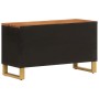 Schwarzbrauner TV-Schrank aus Mangoholz, 80 x 31,5 x 46 cm von vidaXL, TV-Möbel - Ref: Foro24-356798, Preis: 57,54 €, Rabatt: %