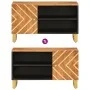Black brown mango wood TV cabinet 80x31.5x46 cm by vidaXL, TV Furniture - Ref: Foro24-356798, Price: 57,02 €, Discount: %