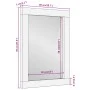 Bathroom mirror solid brown mango wood and glass 50x70x3 cm by vidaXL, Mirrors - Ref: Foro24-356814, Price: 47,58 €, Discount: %