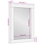 Espejo de baño madera maciza mango marrón y cristal 50x70x3 cm de vidaXL, Espejos - Ref: Foro24-356814, Precio: 56,37 €, Desc...