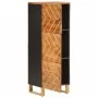 Hohes Sideboard aus Massivholz, braun und schwarz, Mango, 40 x 33,5 x 110 cm von vidaXL, Sideboards - Ref: Foro24-356812, Pre...