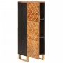 Tall sideboard solid wood brown and black mango 40x33.5x110 cm by vidaXL, Sideboards - Ref: Foro24-356812, Price: 128,59 €, D...