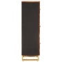 Hohes Sideboard aus Massivholz, braun und schwarz, Mango, 40 x 33,5 x 110 cm von vidaXL, Sideboards - Ref: Foro24-356812, Pre...