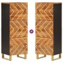 Hohes Sideboard aus Massivholz, braun und schwarz, Mango, 40 x 33,5 x 110 cm von vidaXL, Sideboards - Ref: Foro24-356812, Pre...