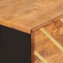 Tall sideboard solid wood brown and black mango 40x33.5x110 cm by vidaXL, Sideboards - Ref: Foro24-356812, Price: 128,59 €, D...