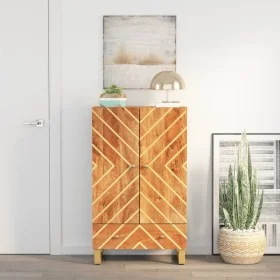 Massivholz-Sideboard braun und schwarz mango 60x33,5x100 cm von vidaXL, Sideboards - Ref: Foro24-356813, Preis: 159,22 €, Rab...