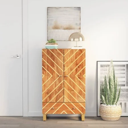 Solid wood sideboard brown and black mango 60x33.5x100 cm by vidaXL, Sideboards - Ref: Foro24-356813, Price: 159,22 €, Discou...