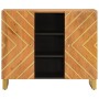 Solid mango wood sideboard furniture brown/black 90x33.5x75 cm by vidaXL, Sideboards - Ref: Foro24-356811, Price: 154,76 €, D...