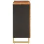 Mueble aparador madera maciza mango marrón/negro 90x33,5x75 cm de vidaXL, Aparadores - Ref: Foro24-356811, Precio: 152,30 €, ...