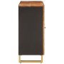 Solid mango wood sideboard furniture brown/black 90x33.5x75 cm by vidaXL, Sideboards - Ref: Foro24-356811, Price: 154,76 €, D...