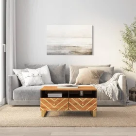 Solid mango wood black and brown coffee table 80x54x40 cm by vidaXL, Coffee table - Ref: Foro24-356796, Price: 97,84 €, Disco...