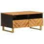 Mesa de centro madera maciza mango negro y marrón 80x54x40 cm de vidaXL, Mesas de centro - Ref: Foro24-356796, Precio: 97,83 ...