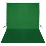 Sistema de soporte de telón fondo 300x300 cm verde de vidaXL, Fondos - Ref: Foro24-160066, Precio: 62,46 €, Descuento: %