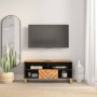 TV-Schrank aus massivem Mangoholz, braun und schwarz, 100 x 33,5 x 46 cm von vidaXL, TV-Möbel - Ref: Foro24-356799, Preis: 68...