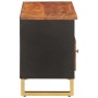 TV-Schrank aus massivem Mangoholz, braun und schwarz, 100 x 33,5 x 46 cm von vidaXL, TV-Möbel - Ref: Foro24-356799, Preis: 68...
