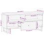 Mueble de TV madera maciza mango marrón y negro 100x33,5x46 cm de vidaXL, Muebles TV - Ref: Foro24-356799, Precio: 68,97 €, D...
