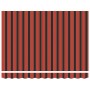 Toldo Retráctil Rayado Naranja y Marrón 350 x 250 cm tela
