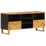TV-Schrank aus massivem Mangoholz, braun und schwarz, 100 x 33,5 x 46 cm von vidaXL, TV-Möbel - Ref: Foro24-356801, Preis: 80...
