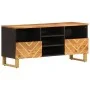 TV-Schrank aus massivem Mangoholz, braun und schwarz, 100 x 33,5 x 46 cm von vidaXL, TV-Möbel - Ref: Foro24-356801, Preis: 80...