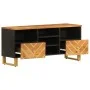 TV-Schrank aus massivem Mangoholz, braun und schwarz, 100 x 33,5 x 46 cm von vidaXL, TV-Möbel - Ref: Foro24-356801, Preis: 80...