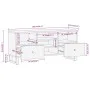 Mueble de TV madera maciza mango marrón y negro 100x33,5x46 cm de vidaXL, Muebles TV - Ref: Foro24-356801, Precio: 80,03 €, D...