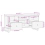 TV-Schrank aus massivem Mangoholz, braun und schwarz, 100 x 33,5 x 46 cm von vidaXL, TV-Möbel - Ref: Foro24-356801, Preis: 80...