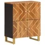 Nebenmöbel Massivholz Mangoholz Braun/Schwarz 60x33,5x75 cm von vidaXL, Sideboards - Ref: Foro24-356809, Preis: 129,23 €, Rab...