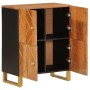 Nebenmöbel Massivholz Mangoholz Braun/Schwarz 60x33,5x75 cm von vidaXL, Sideboards - Ref: Foro24-356809, Preis: 131,27 €, Rab...
