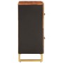 Nebenmöbel Massivholz Mangoholz Braun/Schwarz 60x33,5x75 cm von vidaXL, Sideboards - Ref: Foro24-356809, Preis: 131,27 €, Rab...