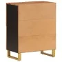 Nebenmöbel Massivholz Mangoholz Braun/Schwarz 60x33,5x75 cm von vidaXL, Sideboards - Ref: Foro24-356809, Preis: 129,23 €, Rab...