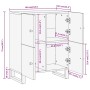 Nebenmöbel Massivholz Mangoholz Braun/Schwarz 60x33,5x75 cm von vidaXL, Sideboards - Ref: Foro24-356809, Preis: 131,27 €, Rab...