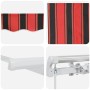 Toldo Retráctil Rayado Naranja y Marrón 350 x 250 cm tela