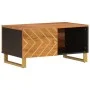 Solid black mango wood coffee table brown 80x50x40 cm by vidaXL, Coffee table - Ref: Foro24-356787, Price: 72,21 €, Discount: %