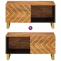 Solid black mango wood coffee table brown 80x50x40 cm by vidaXL, Coffee table - Ref: Foro24-356787, Price: 72,88 €, Discount: %