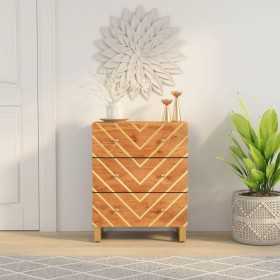 Nebenmöbel Massivholz Mangoholz Braun/Schwarz 60x33,5x75 cm von vidaXL, Sideboards - Ref: Foro24-356786, Preis: 152,27 €, Rab...
