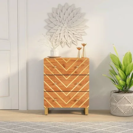 Solid mango wood auxiliary furniture in brown/black, 60x33.5x75 cm by vidaXL, Sideboards - Ref: Foro24-356786, Price: 149,59 ...