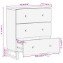Mueble auxiliar madera maciza mango marrón/negro 60x33,5x75 cm de vidaXL, Aparadores - Ref: Foro24-356786, Precio: 152,27 €, ...
