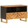 TV-Möbel aus braun-schwarzem Mangoholz, 70x33,5x46 cm. von vidaXL, TV-Möbel - Ref: Foro24-356784, Preis: 62,47 €, Rabatt: %
