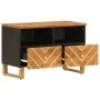 TV-Möbel aus braun-schwarzem Mangoholz, 70x33,5x46 cm. von vidaXL, TV-Möbel - Ref: Foro24-356784, Preis: 62,47 €, Rabatt: %