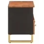 TV-Möbel aus braun-schwarzem Mangoholz, 70x33,5x46 cm. von vidaXL, TV-Möbel - Ref: Foro24-356784, Preis: 62,47 €, Rabatt: %