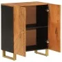 Auxiliary furniture solid mango wood brown/black 60x33.5x75 cm by vidaXL, Sideboards - Ref: Foro24-356785, Price: 127,79 €, D...