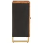 Mueble auxiliar madera maciza mango marrón/negro 60x33,5x75 cm de vidaXL, Aparadores - Ref: Foro24-356785, Precio: 127,79 €, ...