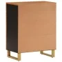 Mueble auxiliar madera maciza mango marrón/negro 60x33,5x75 cm de vidaXL, Aparadores - Ref: Foro24-356785, Precio: 127,79 €, ...