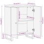 Beistellmöbel aus massivem Mangoholz braun/schwarz 60x33,5x75 cm von vidaXL, Sideboards - Ref: Foro24-356785, Preis: 129,70 €...